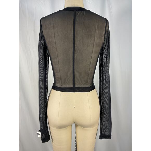 Kim Dolce & Gabbana Sheer Long Sleeve Top - Size XXS - Picture 3 of 6